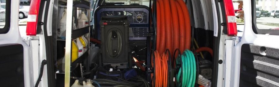 inside a cleaning truck