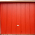 red garage door